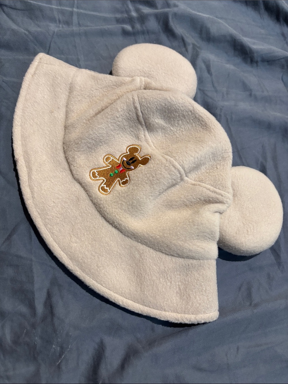 Sand/ Beige Fleece Bucket Hat with Mouse Gingerbread CuteZo Bucket hat